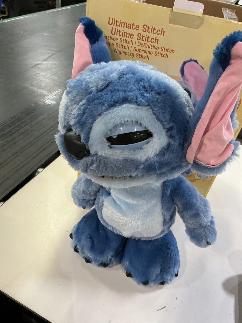Condition photo showing Good Condition for Disney Stitch Just Play Ultimate Interactive 17" Plush Toy, 100+ Sounds & Reactions, Inspired by Disney’s Live-Action Lilo & Stitch Film, New Movie Toy for Fans, Girls, Boys, Kids 3 and Up by