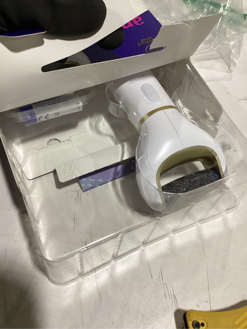 Condition photo showing Good Condition for amopé pedi perfect electric callus remover foot file w/ diamond crystals, pedicure tool for feet, removes hard & dead skin, feet scrubber & buffer, splashproof, w/ extra coarse roller head, 1 count