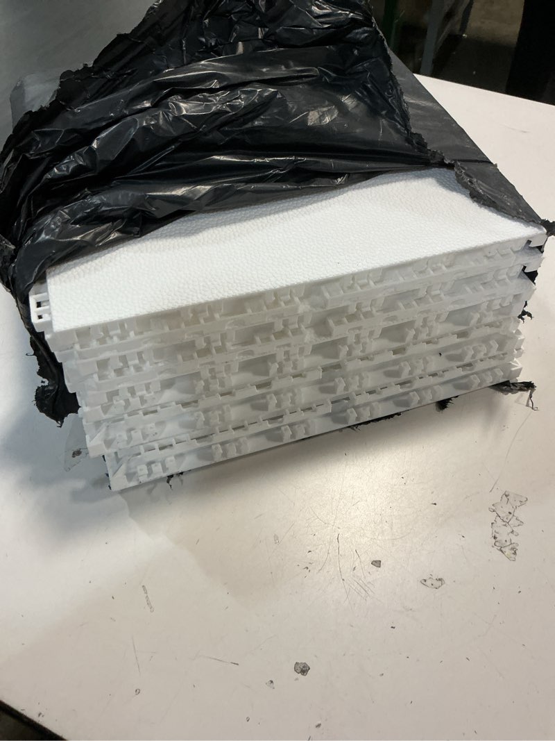 Condition photo showing Good Condition for 10 pack synthetic ice tiles - 12×12 inch dryland hockey floor mat - white interlocking hockey training equipment board for stickhandling, shooting, passing(10 sqft)