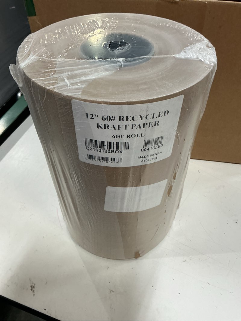 Condition photo showing New/Like New for box partners kraft paper rl 60# 12x600  kraft 1 rl - bxp kp1260