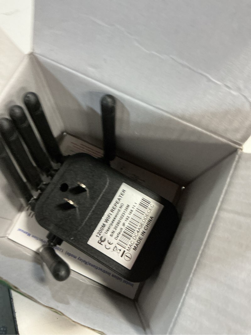 Condition photo showing New/Like New for 2026 wifi extender signal booster, dual band 5.8ghz&2.4ghz, 6x faster, wifi booster covers up to 13880 sq.ft, wifi repeater 1.2gbps with ethernet port, connects 100+ devices, one-tap setup black