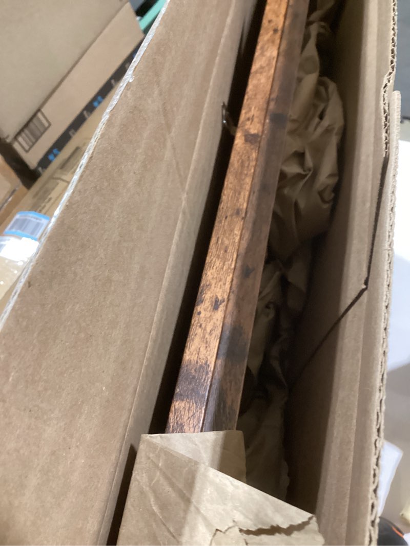 Condition photo showing New/Like New for Wood 18x24 Picture Frame with 16x20 Mat, Display 16x20 with Mat or 18x24 Without Mat, Wood 18 by 24 Photo Frame, 18 x 24 Frame for Wall Hanging Display, Deep Brown, 2 Pack 2 18x24 inch