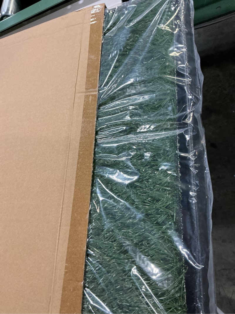 Condition photo showing New/Like New for artificial grass puppy pee pad for dogs and small pets - 20x25 inch, reusable 3-layer turf pads for dogs with tray - indoor and outdoor fake grass potty pet supplies by petmaker medium 3-layer system