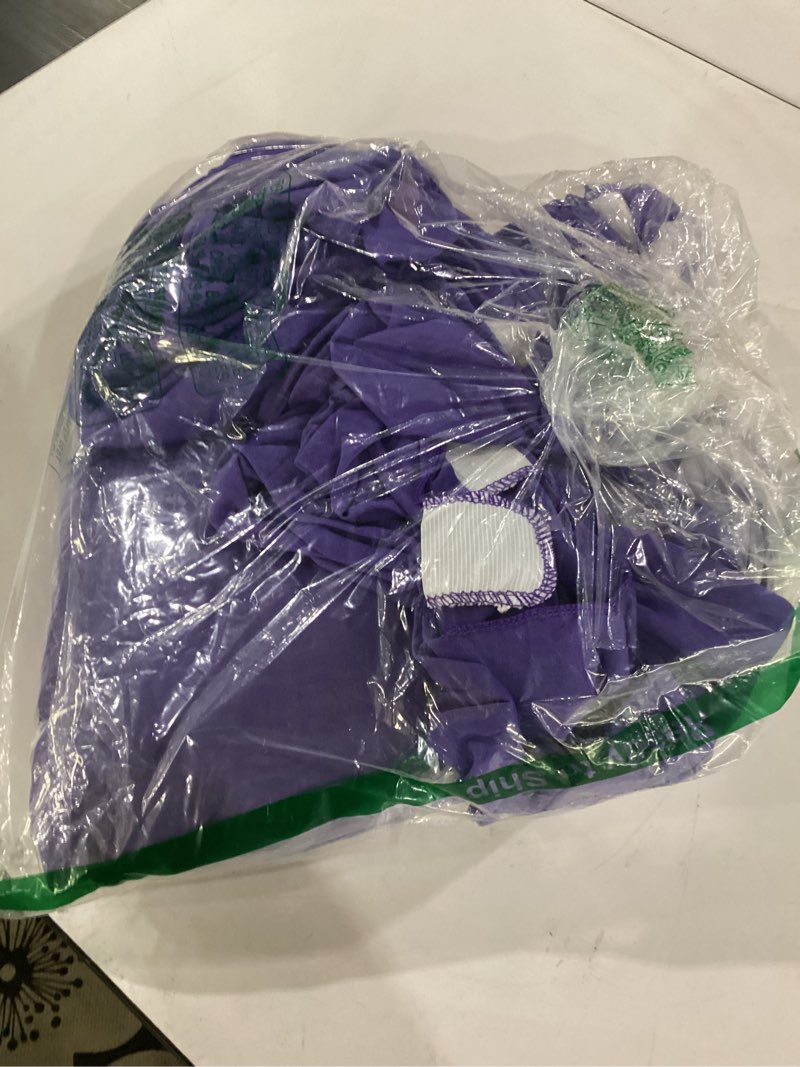 Condition photo showing As Is for vevor chair covers, polyester spandex chair cover, stretch slipcovers for wedding party dining banquet flat-front chair covers (purple-a,) purple-a