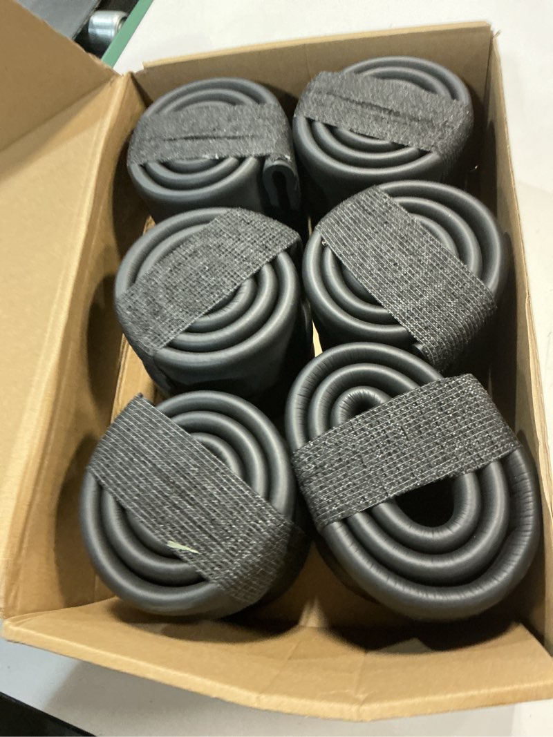 Condition photo showing Good Condition for 12pcs trampoline pole covers, 1.1 inch diameter rubber trampoline pole sleeves replacement, 35.4'' length black waterproof materials protective tube for outdoor safety protection 1.1" id black