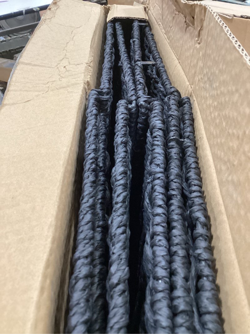 Condition photo showing Good Condition for set of 2 hand-woven paper rope wicker baskets, storage basket, foldable cube storage bins, black storage cubes, square baskets for organizing shelves decor, 12x12x12in paper rope black