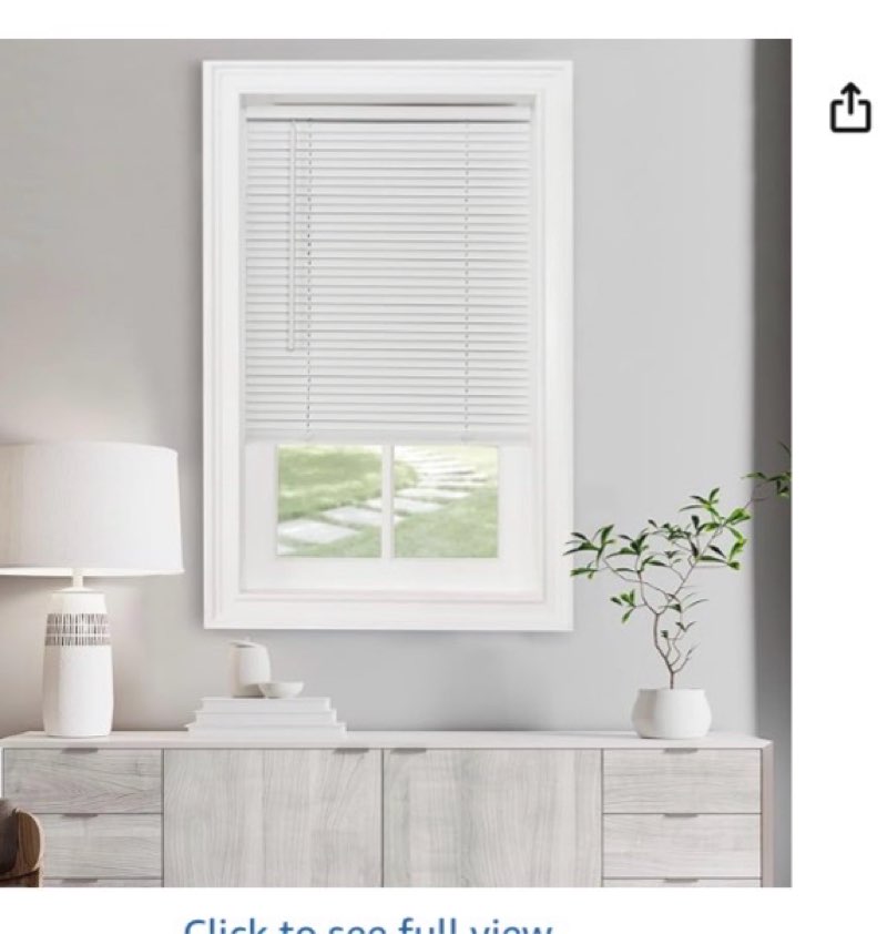 Cordless Light Filtering Mini Blinds for Indoor Windows - 34 Inch Width, 64 Inch Length, 1" Slat Size - Pearl White - Cordless GII Morningstar Window Blinds for Interior by Achim Home Decor