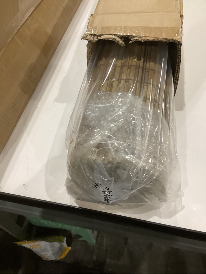 Condition photo showing New/Like New for LazBlinds No Tools No Drill Cordless Bamboo Roman Shades, Light Filtering Window Treatment, Roll Up Bamboo Blinds for Windows 30'' W x 48'' H, Eastfield Teak Light Filtering-eastfield Teak 30" W x 48" H