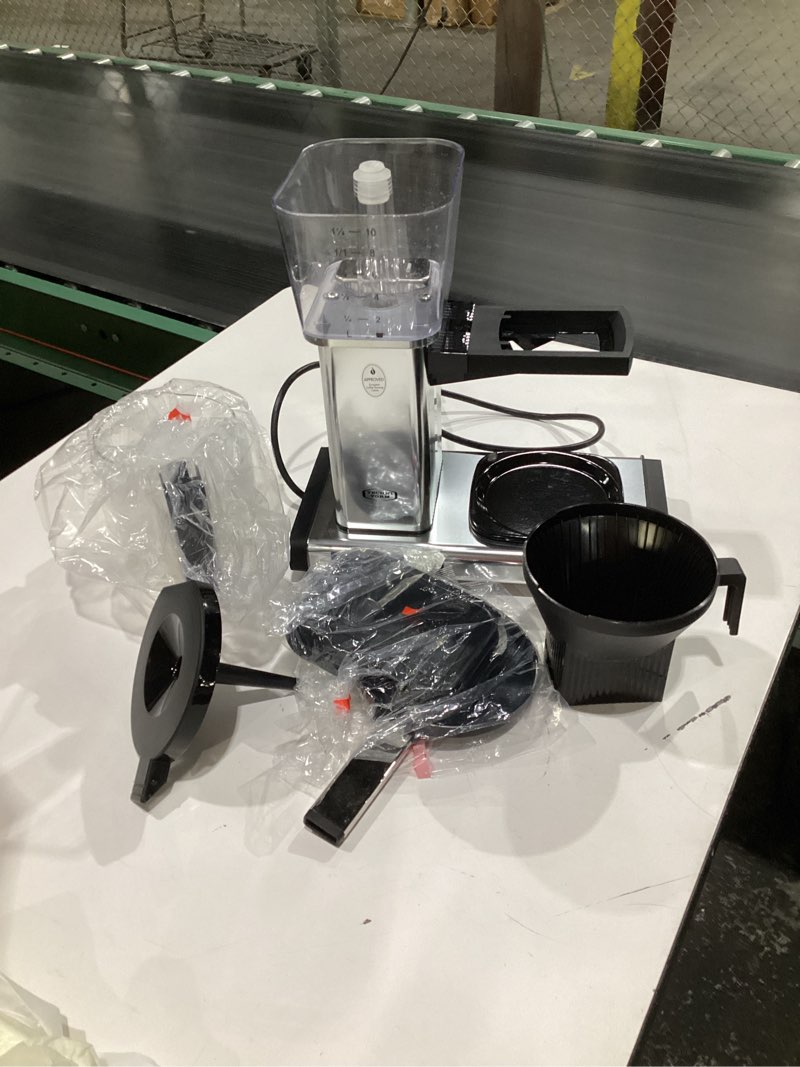 Condition photo showing Good Condition for (NOT TESTED) Technivorm Moccamaster 53941 KBGV Select 10-Cup Coffee Maker, Polished Silver, 40 ounce, 1.25l 10-Cup Polished Silver