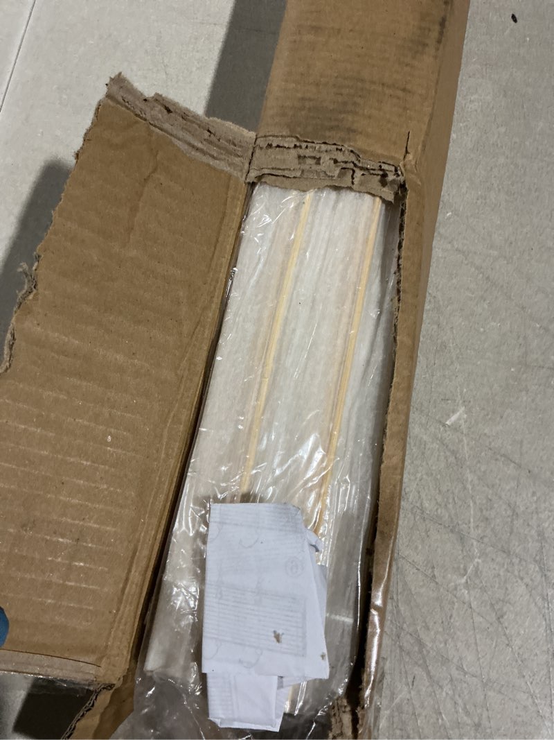 Condition photo showing As Is for red lantern rice paper cordless window shade blinds - white - 36" wide 36"w x 72"h
