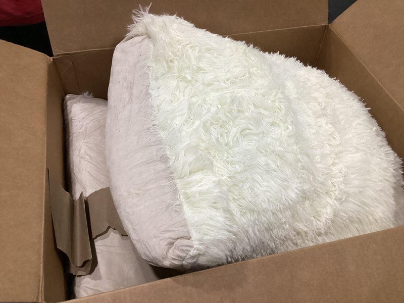 Condition photo showing As Is for ZonLi Fluffy Body Pillow, Full Body Pillows for Adults, Long Pillow for Sleeping with Removable Cover and Adjustable Filling for Side Sleeper & Pregnancy, Large and Firm, Machine Washable(White)