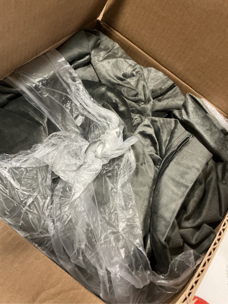 Condition photo showing As Is for Sofa Sack Bean Bag Chair Cover, 7-5-feet, Charcoal 7.5 ft Lounger Charcoal - Cover Only