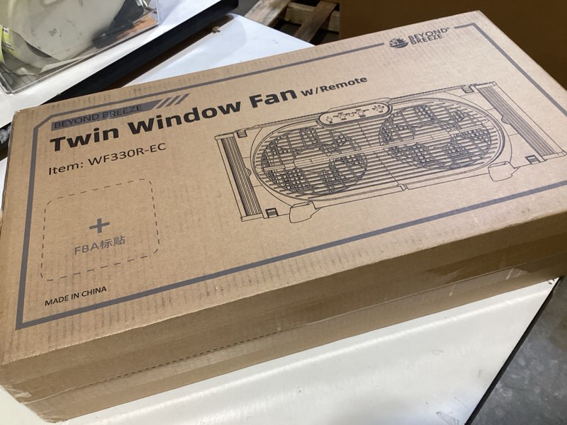 Condition photo showing New/Like New for beyond breeze twin window fan with reversible airflow, 9-inch window fan with remote control and 3 speeds, expandable window exchaust fans for home bedroom 9" remote control