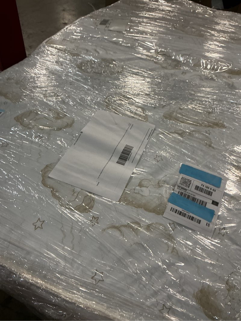Condition photo showing Good Condition for dream on me little lullaby 5” 2-in-1 crib & toddler mattress, dual-sided infant & toddler support, waterproof & stain resistant, greenguard gold & baby safety alliance certified - beige cloud