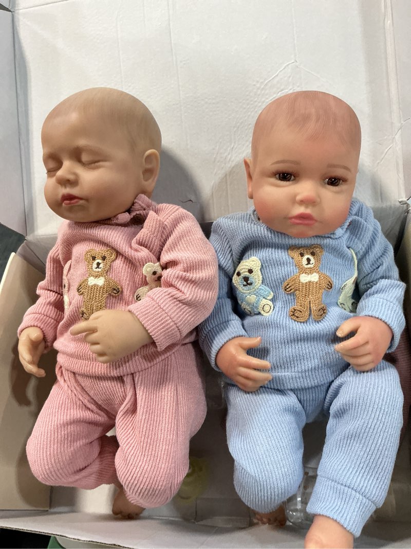 Condition photo showing Good Condition for babeside lifelike reborn baby dolls twins - 20-inch cute realistic-newborn baby dolls soft body real life baby doll girls with gift box for kids age 3+ & collection