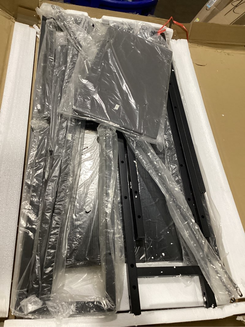 Condition photo showing New/Like New for Treesland 47 Inch Computer Desk with Bookshelf, Corner Desk with Storage, L Shaped Desk, Home Office Desks, Writing Study Desk for Bedroom, Black 47 inch Black