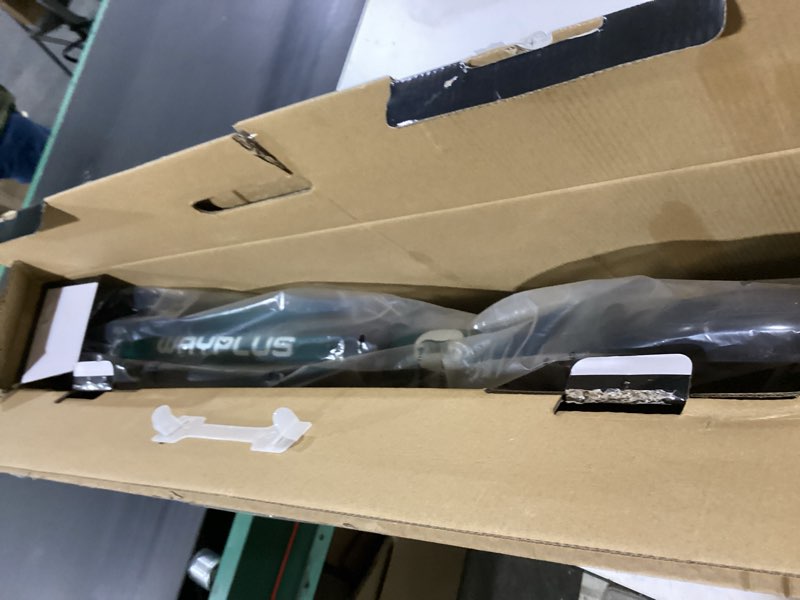 Condition photo showing New/Like New for wayplus ks1 kick scooter for ages 6+,kid, teens & adults. max load 240 lbs. foldable, lightweight, 8in big wheels for kids, teen and adults, 4 adjustable levels. bearing abec9 fed fitness dark green