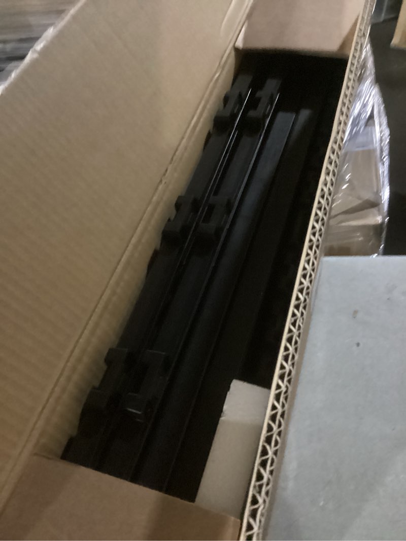 Condition photo showing As Is for lhbgo package delivery box for outside, with delivery sign 48 gallon storage with lockable secure, large resin outdoor package drop container 48 gallon black with delivery sign