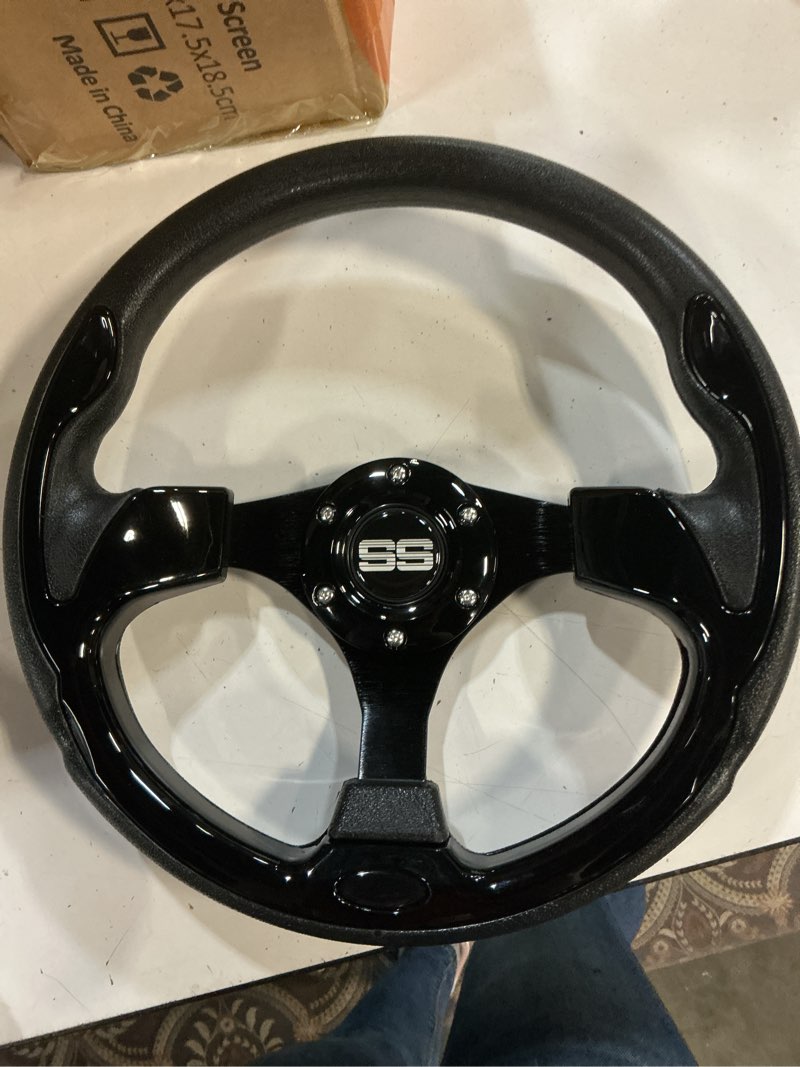 Condition photo showing New/Like New for n2mu golf cart steering wheel 13 inch universal for ezgo txt rxv club car ds precedent and yamaha black1