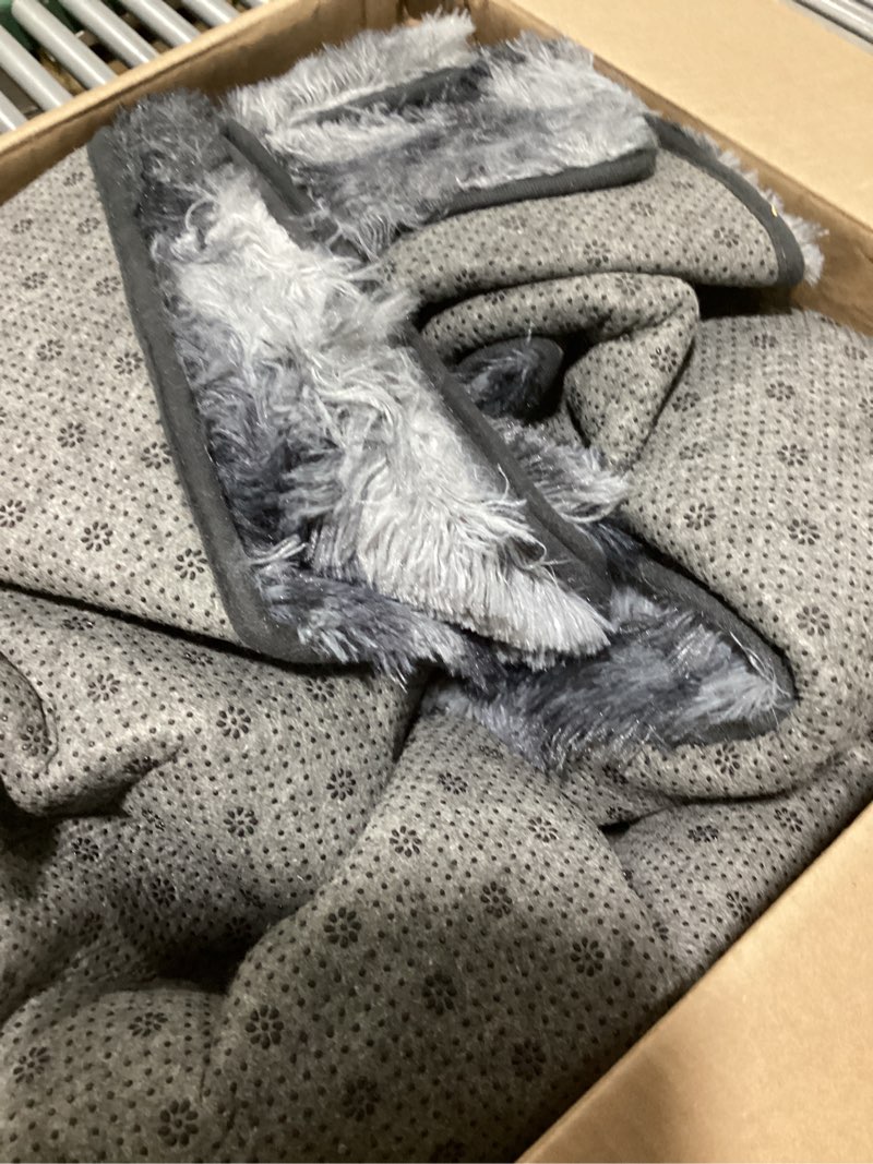 Condition photo showing Good Condition for 8x10 ft extra large shag rugs for living room, tie dyed ultra soft fluffy furry area rugs for bedroom indoor floor, aesthetic carpet for kids home decor (dark grey) dark grey 8' x 10' (rectangular)