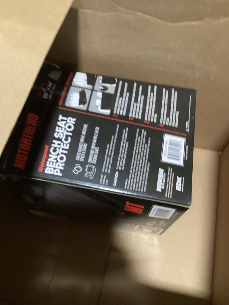 Condition photo showing Good Condition for motor trend spillguard waterproof rear split bench seat covers for trucks rear seat cover only - black car seat covers, back seat covers only - durable neoprene spill resistant for kids & dogs back seat - black back seat cover