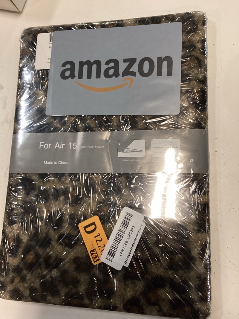Condition photo showing Good Condition for for MacBook Air 15 inch Case 2023-2026 M5 M4 A3241 M3 A3114 M2 A2941, Soft Leopard Print Fuzzy Plush Faux Fur Cheetah Leather Hard Shell Case&Keyboard Cover for Mac Air15, Leopard Plush Brown 2023-2026 MacBook Air 15 inch M2 M3 M4 M5 Leopard Plush Brown