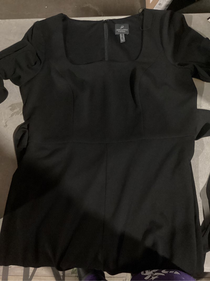 Condition photo showing Good Condition for Adrianna Papell Womens Long Sleeve Wrap Midi Dress X-Large Black
