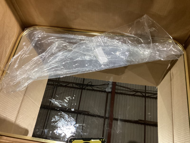 full-length mirror with a gold-colored frame