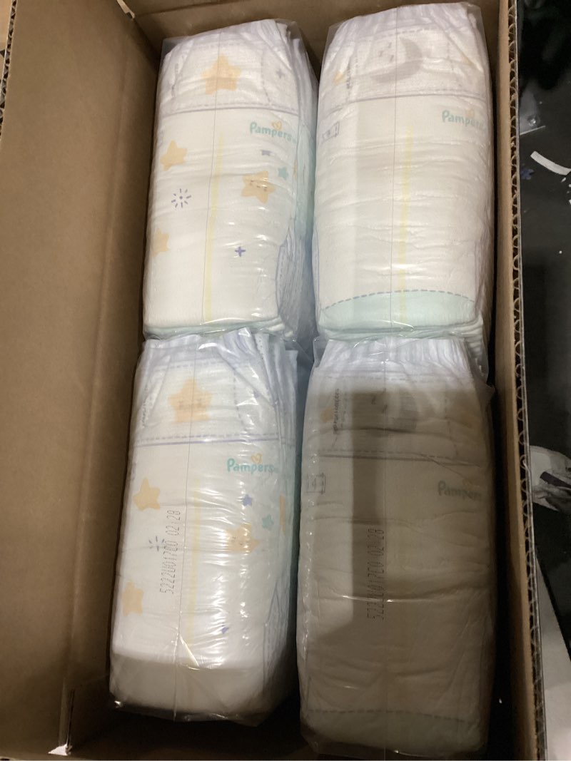 Condition photo showing New/Like New for Pampers ZZZ Overnight Diapers, Size 4 (22-37 lbs), 104 Count, Nighttime Protection Disposable Baby Diaper, Night Time Leak and Skin Protection Size 4 104