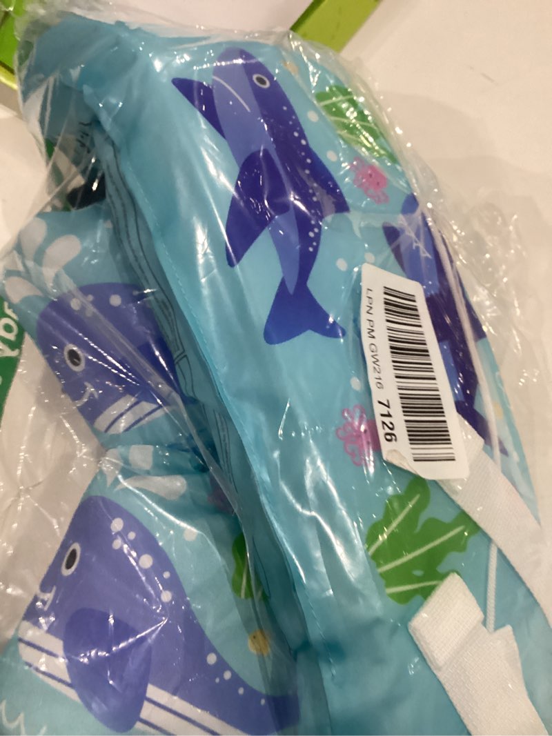 Condition photo showing As Is for heysplash swim vest for kids, toddler pool floaties fit 22-30-40-50-60-66 lbs, children puddle swimming jumper jacket with safety buckle, water wing arm pool float for boat swim trainer boy girl 3-5-6
