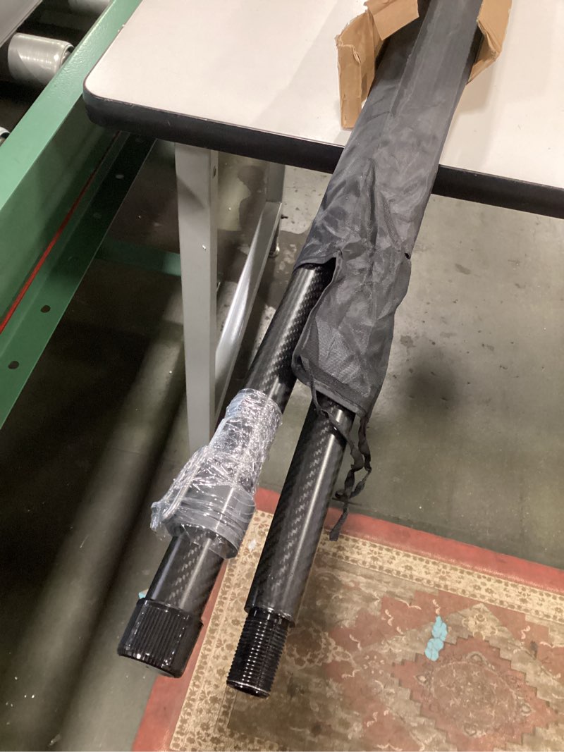 Condition photo showing Good Condition for HIBLE 7 Feet Carbon Fiber Flag Pole for Truck, Jeep, Car, Pickup, RV, 1 1/4 Inch High Speed Flag Pole with Rubber Protective Sleeve (2 Sections Screw Off Flagpole, Fit 1.3-1.5 Inch Hitch Mount) 7FT 1.25 Inch Black