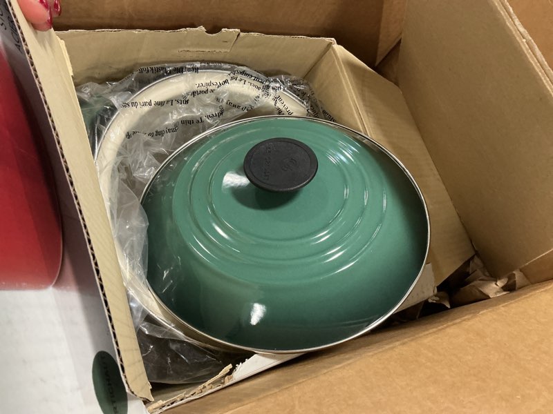 Condition photo showing Good Condition for Le Creuset Enamel On Steel Stockpot, 8 qt., Artichaut