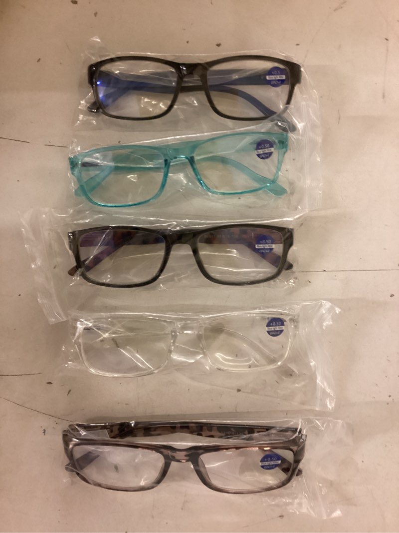 Condition photo showing New/Like New for gaoye +2.5 multi pack reading glasses - blue light blocking lenses, tr90 frames, uv400 - eyeglasses with clear vision (styles and colors vary)