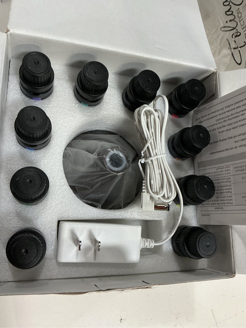 Condition photo showing Good Condition for innogear aromatherapy diffuser & 10 essential oils set, 400ml diffuser ultrasonic diffuser cool mist humidifier with 4 timers 7 colors light waterless auto off for valentine's gift, dark wood grain