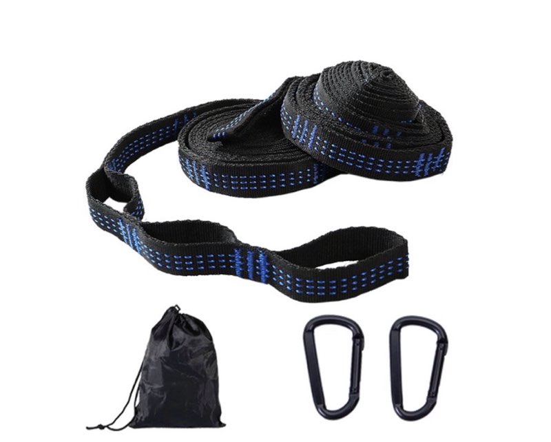 2Pcs Adjustable Hammock Strap Belts Outdoor Travel Swing Tree Suspension Strap Outdoor Camping Accessories Easy to Use