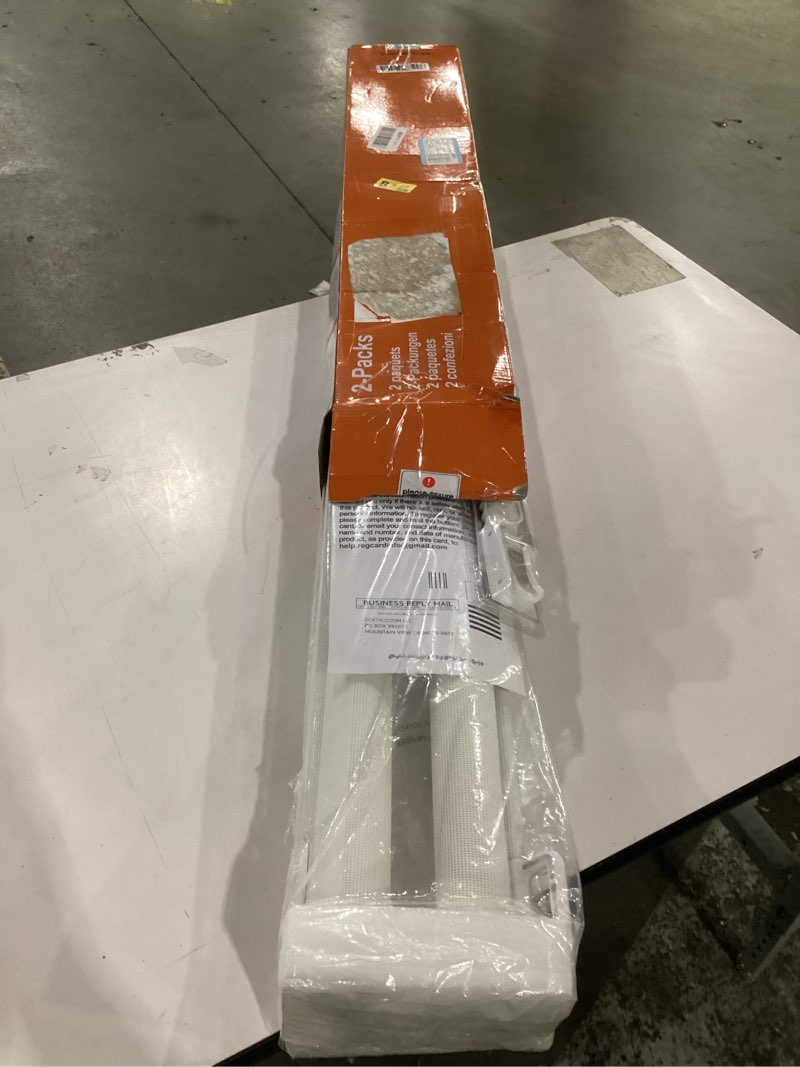 Condition photo showing Good Condition for (2 pack) retractable baby gate for doorways and stairs, mesh safety gate for pet, indoor & outdoor use, one-hand operation, easy installation, 33.6" tall, expands to 55" wide?white,33.6"x55") 33x55 inch(2 pack) white