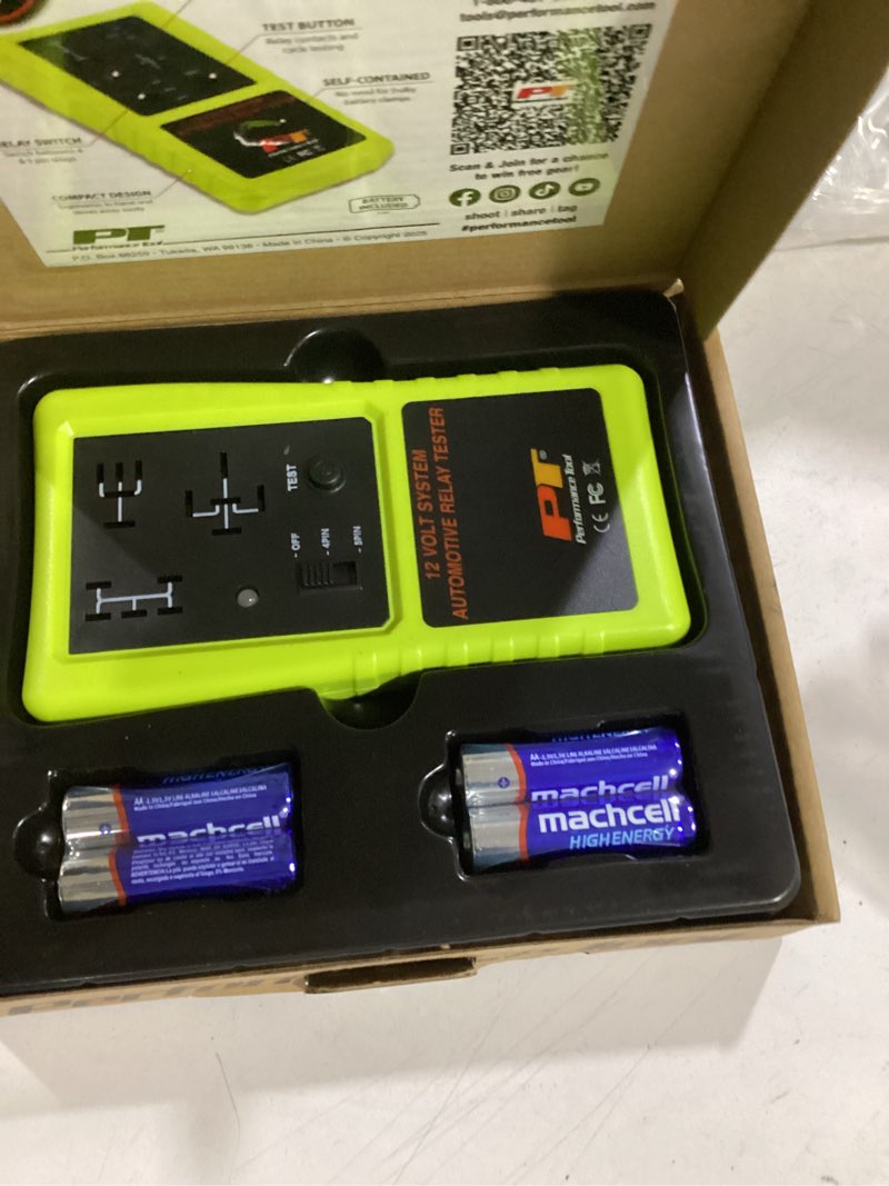 Condition photo showing Good Condition for performance tool 3009 compact cordless automotive relay tester for 12 volt 4 and 5 pin relays and more cordless relay tester