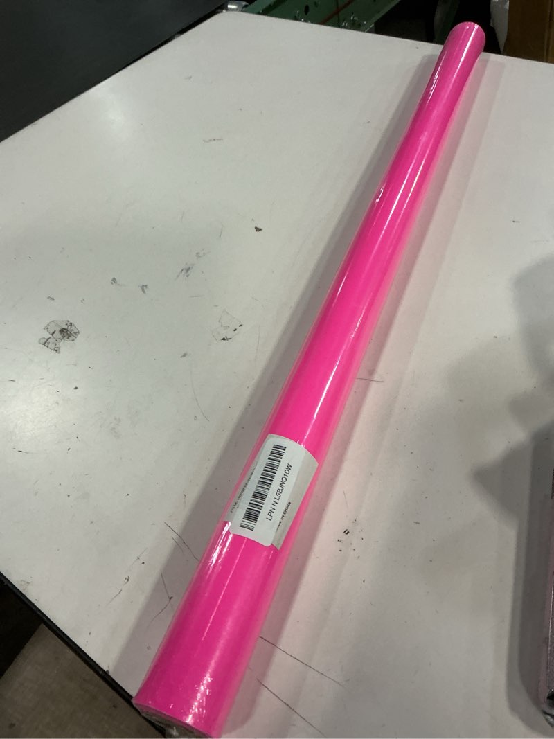 Condition photo showing New/Like New for LeZakaa Pink Wrapping Paper Roll, Fluorescent Neon Solid Color Paper for Valentine, Birthday, Mother's Day, Wedding, Anniversary, 30 inches x 32.8 Feet (82.02 sq ft) 30in x 32.8Ft Solid Pink