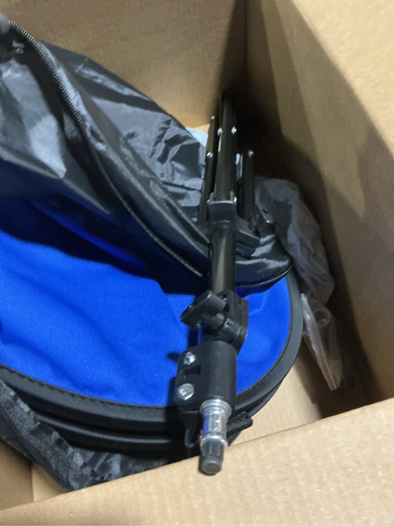 Condition photo showing Good Condition for 3.3 * 5 Ft Collapsible Backdrop Gray Blue Pop Up Screen with Carrying Bag, Double Sided Foldable Backdrop Portable Background for Photography Auditions Headshots Gaming Streaming Video Calls Gray Blue 3.3*5ft /1*1.5m