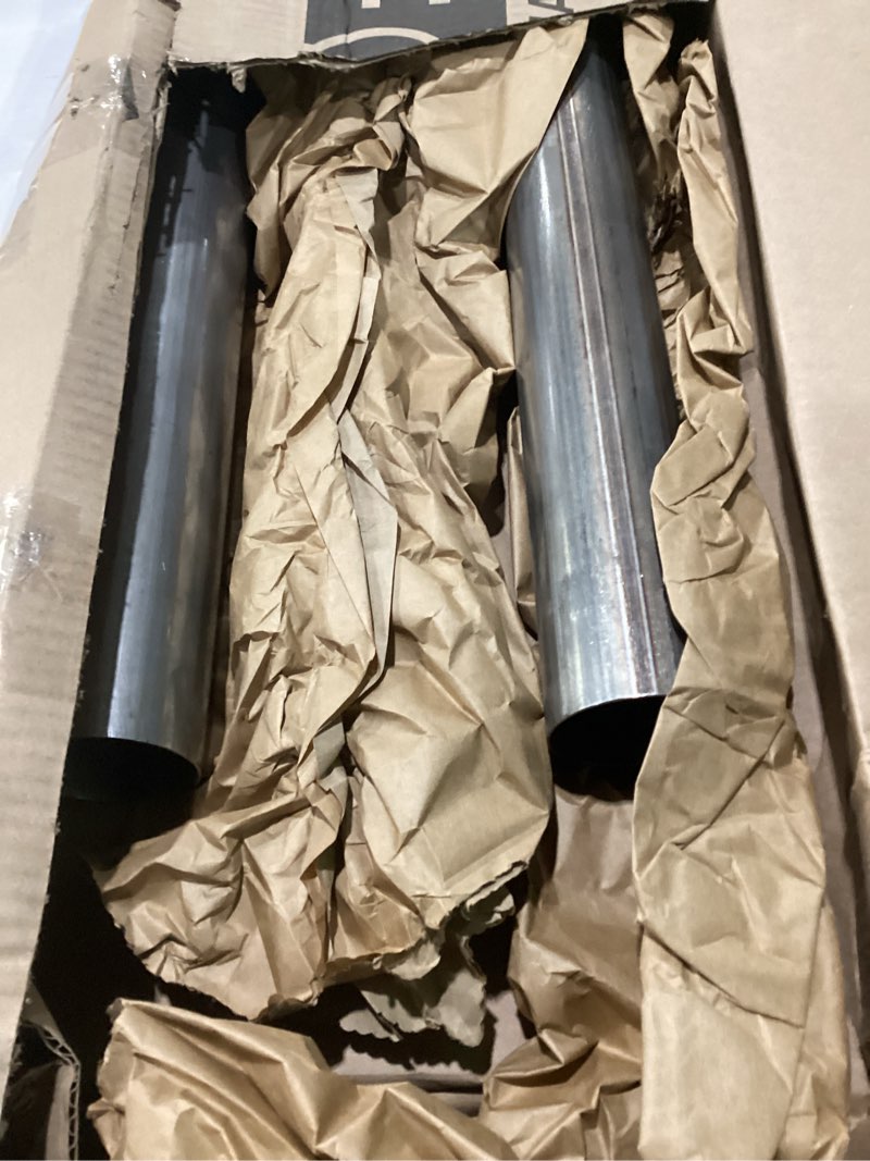 Condition photo showing As Is for pypes exhaust xvf13 3" diameter 409 stainless steel narrow lower legs universal x-pipe