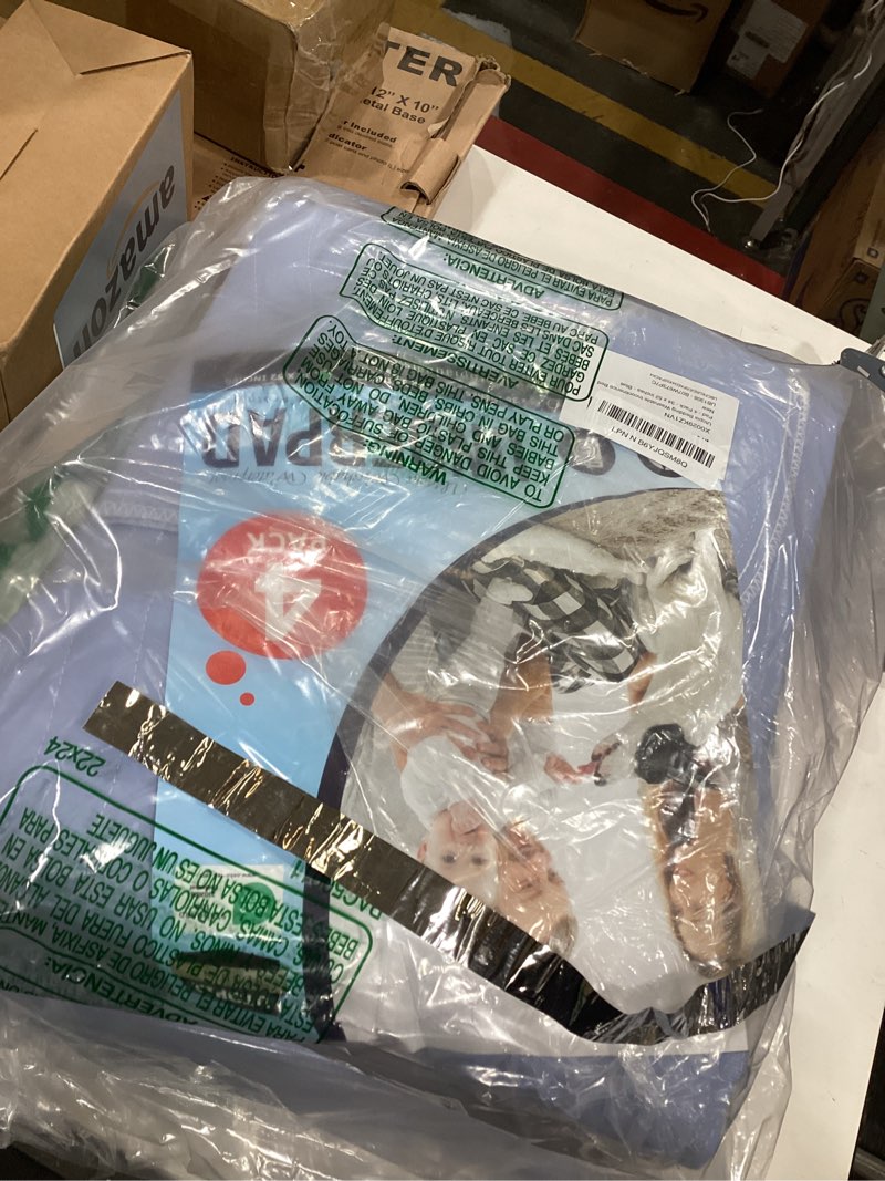 Condition photo showing New/Like New for utopia bedding washable underpads 34" x 52" (pack of 4), waterproof reusable heavy absorbency incontinence bed pads for adults, kids, elderly and pets, bedwetting pads for sofa and couch (blue) 34x52 inch (pack of 4) blue