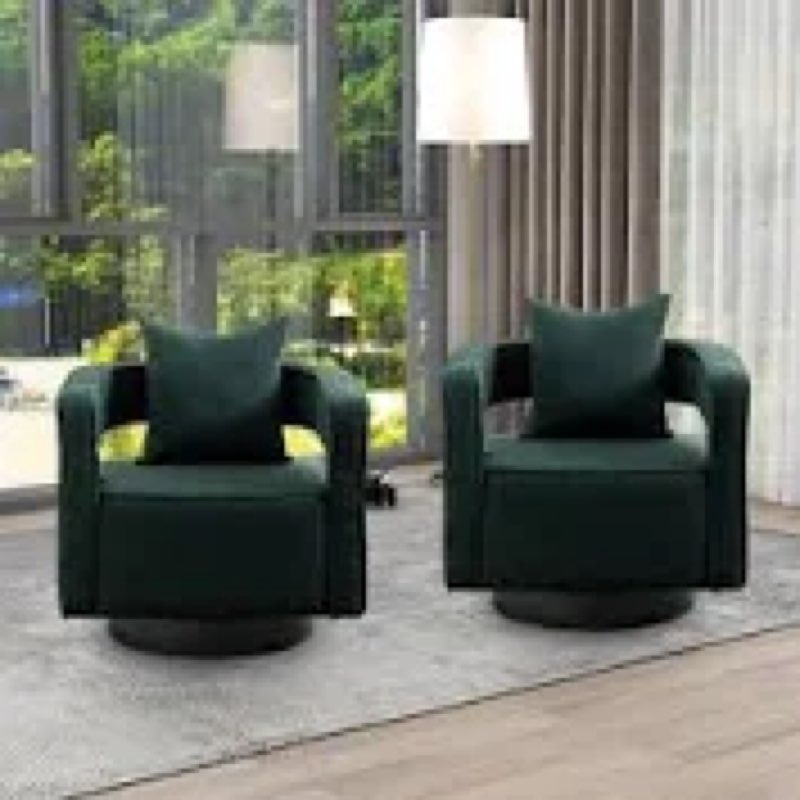 Davidanthony 29.2\" W Swivel Barrel Chair 1 piece 