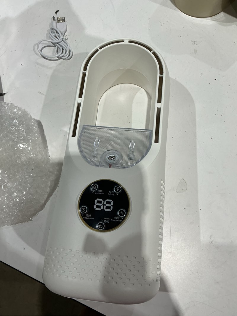 Condition photo showing Good Condition for 11.8 inch bladeless desk fan - small, quiet, 3 speeds, touch control, easy to clean | ideal for office, living room, bedroom