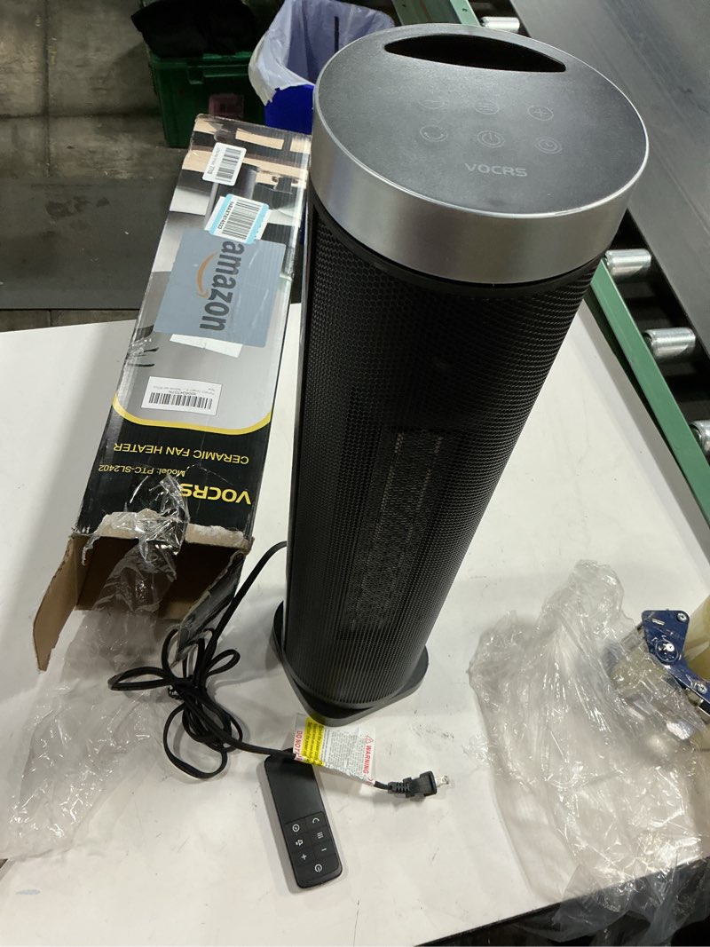 Condition photo showing Good Condition for Space Heater for Indoor Use with Remote - 70° Oscillating Tower Electric Heater, 24 Inchs, 12H Timer, 1500W Quiet PTC Ceramic Heating with Thermostat, Fast Safety Heat for Office, Home, Bedroom