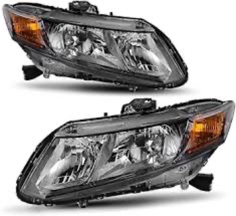 AS Headlight Assembly Compatible with 2012 2013 2014 2015 Honda Civic 4Dr Sedan/ 2012 2013 Honda Civ