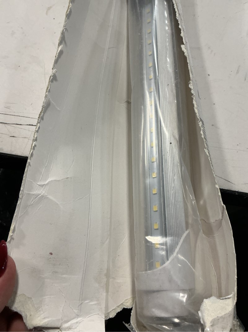 Condition photo showing Good Condition for 5ft t8 led refrigerator tube light 22w 3080lm, 5000k daylight white non-dimmable led cooler or freezer lights clear lens for fridge, supermarkets freezer, black wire, ul listed, 1 pack 1 pack 5ft black 22w