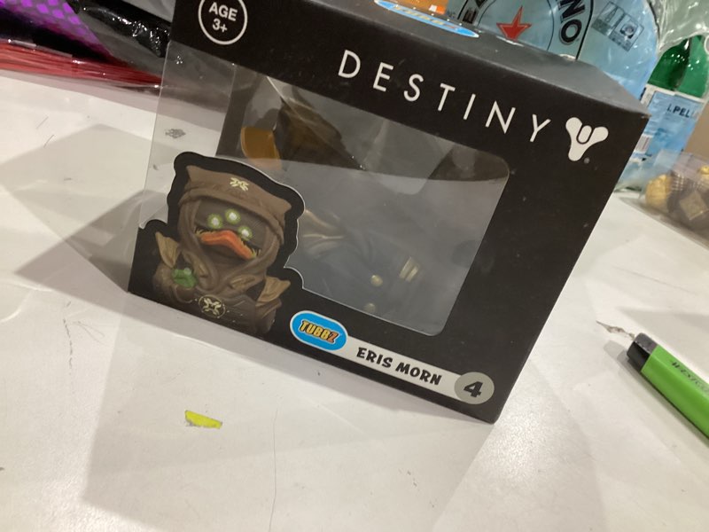 Condition photo showing New/Like New for TUBBZ Boxed Edition Eris Morn Collectible Vinyl Rubber Duck Figure - Official Destiny 2 Merchandise - Sci-Fi Action FPS Video Games Eris Morn (Box)