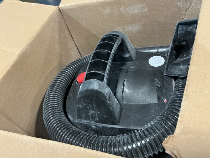 Condition photo showing As Is for craftsman cmxevbe17250 2.5 gallon 2.5 peak hp wet dry shop vacuum