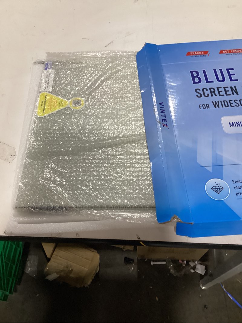 Condition photo showing Good Condition for VINTEZ Blue Light Screen Protector for 27 Inch Computer Monitor and Laptop – Anti-UV Blue Light Blocking Film for Desktop PC, Eye Protection Filter, 24" x 14", 2 Pack [2 Pack] Acrylic 27" DIAGONAL (16:9) Blue Screen for Monitor