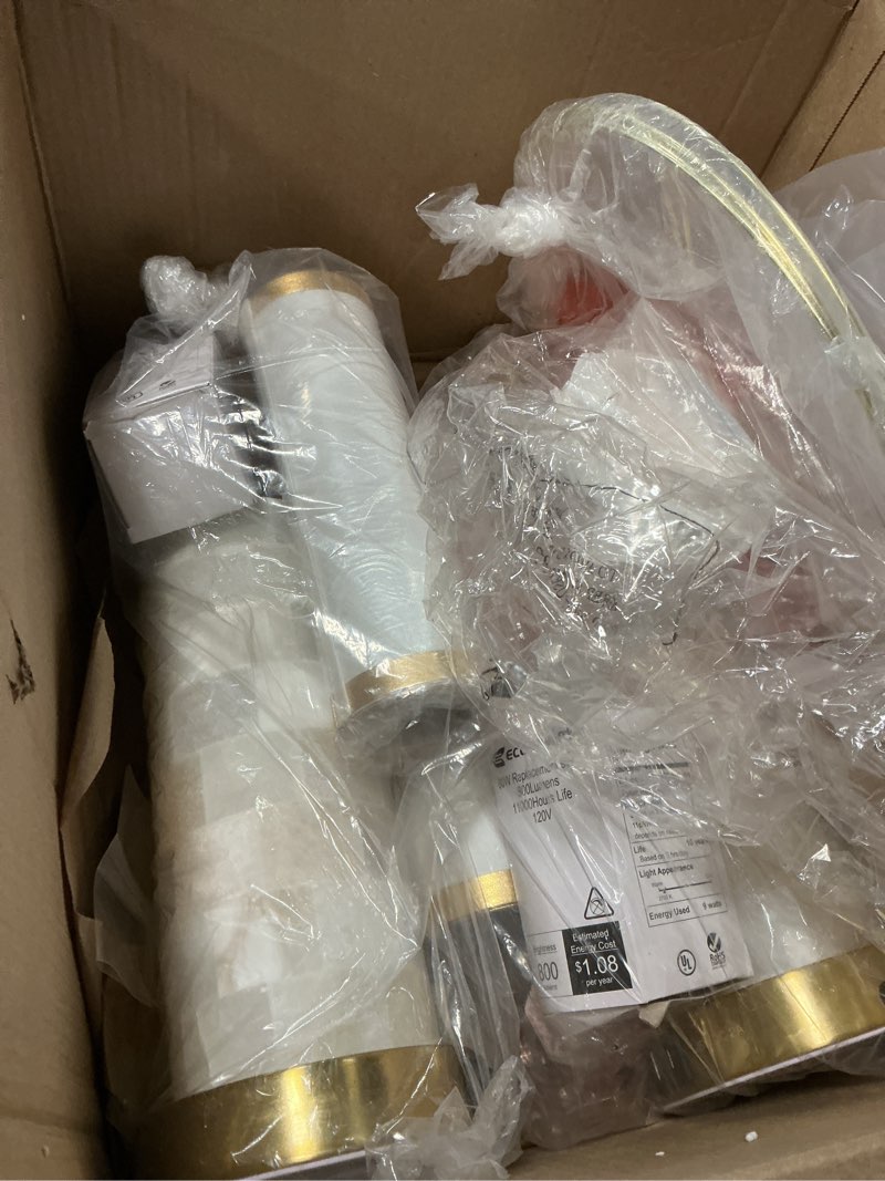 Condition photo showing Good Condition for SIMILAR EUO 20.5” Ceramic Table Lamps Set of 2 for Bedroom, Matte Beige End Table Lamps for Living Room, Small White Bedside Lamps for Bedroom, Modern Office Decor for Reading